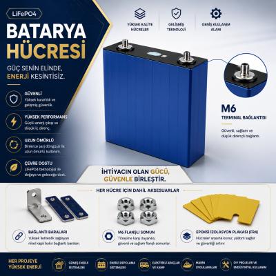 CALB L173F280A 3.2V 280Ah LiFePO4 Prizmatik Hücre (Vidalı) ürün görseli