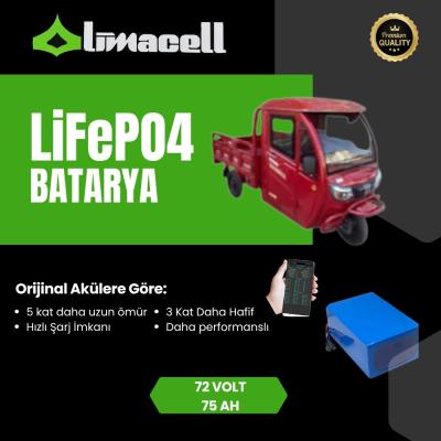 Limacell Akeso T-06 Uyumlu 72V 75Ah LiFePO4 Batarya & JK Smart BMS ürün görseli