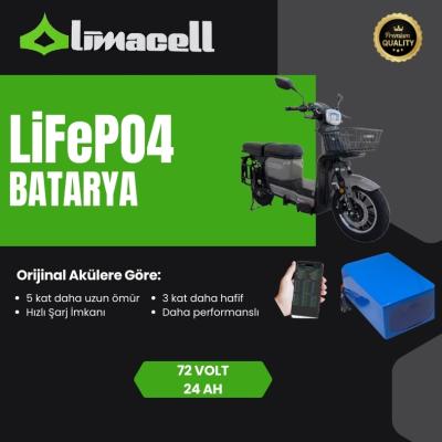 Limacell Motolux Pitton LiFePO4 Batarya 72V 24Ah ürün görseli
