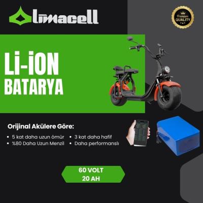 Limacell Volta Yide SE-3 Uyumlu 60V 20Ah LiON Smart Lityum İyon Batarya ürün görseli