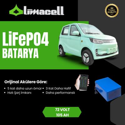 Limacell Yuki Amy Uyumlu 72V 105Ah LiFePO4 Smart Batarya ürün görseli