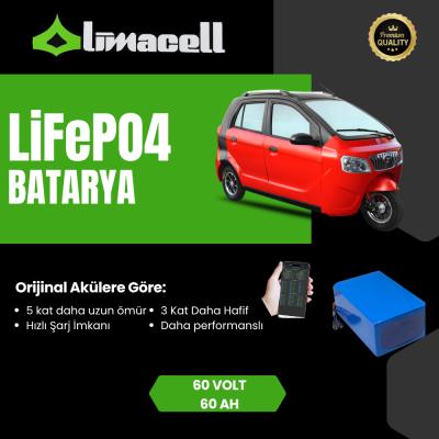 Limacell Yuki Tria Uyumlu 60V 60Ah LiFePO4 Smart Batarya ürün görseli